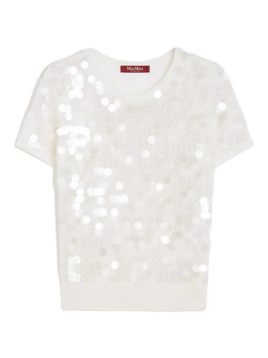 25FW 막스마라 스튜디오 반팔 티셔츠 252636609165E15 White