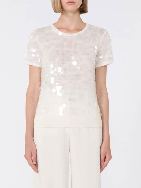 25FW 막스마라 스튜디오 반팔 티셔츠 252636609165E15 White - MAX MARA STUDIO