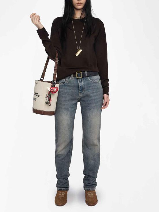 25FW 자딕앤볼테르 긴팔 티셔츠 KWSW02815 Brown - ZADIG & VOLTAIRE