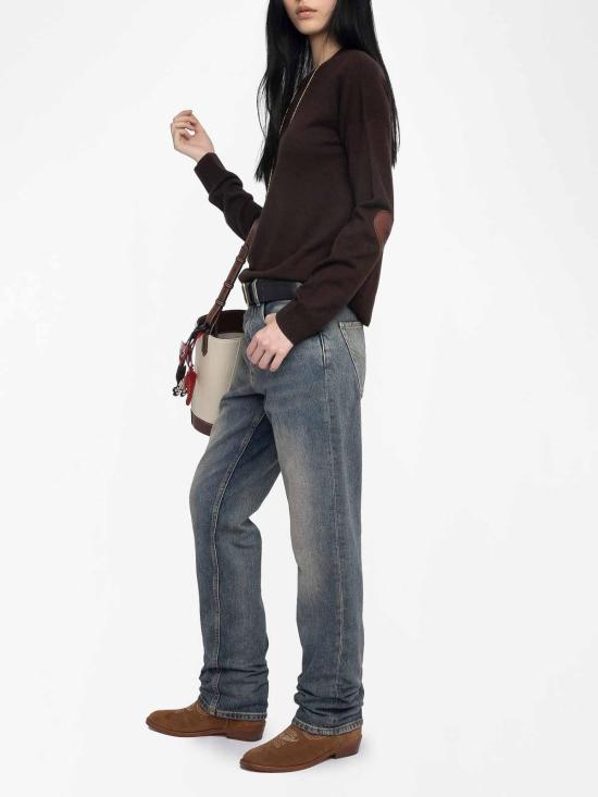 25FW 자딕앤볼테르 긴팔 티셔츠 KWSW02815 Brown - ZADIG & VOLTAIRE