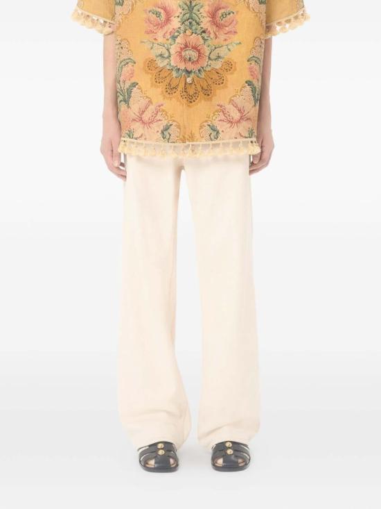 26SS 발렌티노 가라바니 스트레이트 팬츠 VDE05CB9WA03 White - VALENTINO GARAVANI