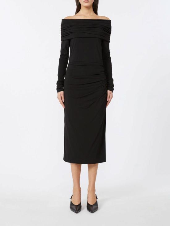 25FW 막스마라 스튜디오 미디 스커트 252662605165E15 Black - MAX MARA STUDIO