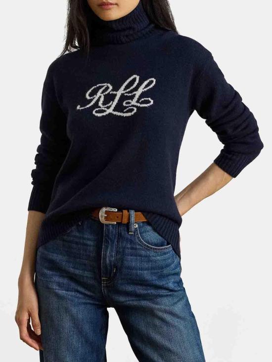 25FW 랄프 로렌 터틀넥 200P03372002 Blue - RALPH LAUREN