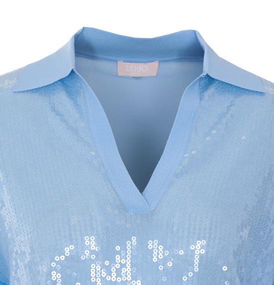 26SS 리우조 스웨터 WA6218MA68R P9377 Blue - LIU JO