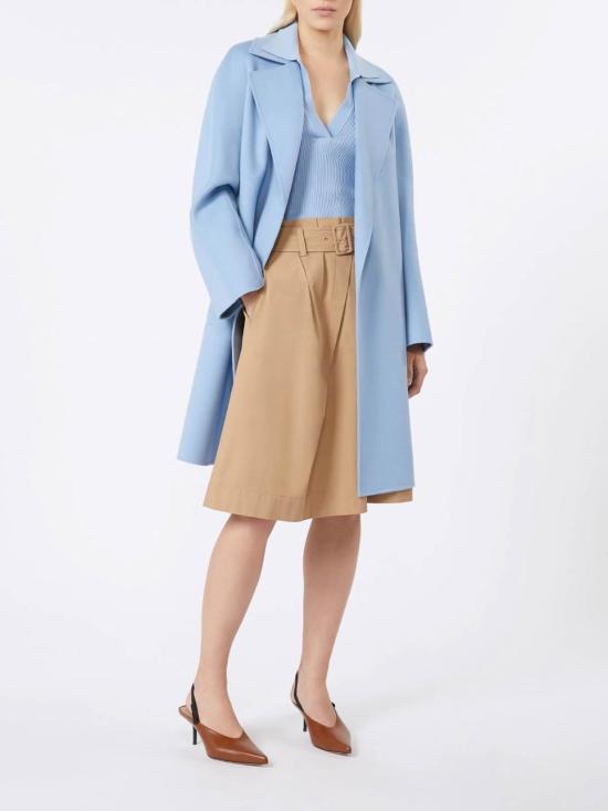 25FW 막스마라 스튜디오 반팔 티셔츠 252636604165E15 Blue - MAX MARA STUDIO