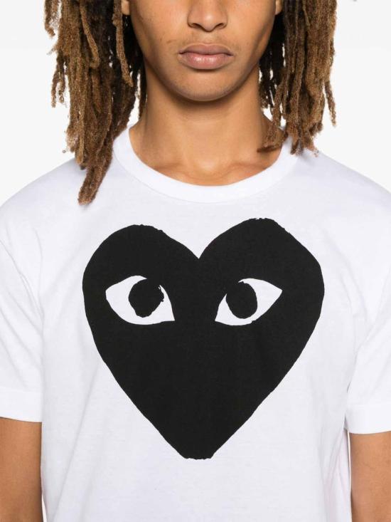26SS 꼼데가르송 반팔 티셔츠 AXT0701 White - COMME DES GARCONS