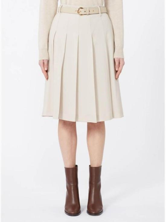 25FW 막스마라 스튜디오 미디 스커트 252610604265001E15 Beige - MAX MARA STUDIO