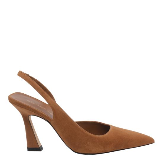 26SS 스튜어트 와이츠먼 힐/펌프스 SM363 VINNIE 85 DORSAY SLINGBACK SUEQPI Brown