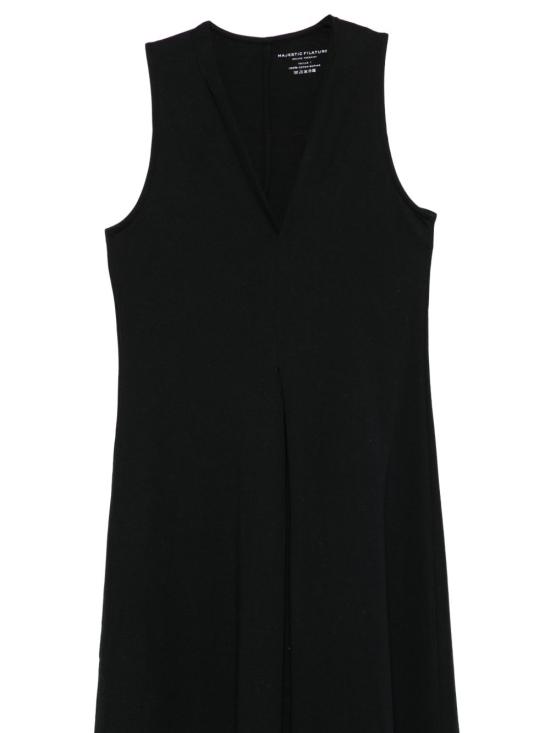 26SS 마제스틱필라쳐 미디 원피스 E26M607FRO344 002 Black - MAJESTIC FILATURES