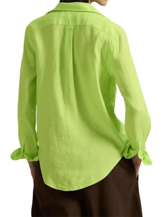 26SS 폴로 랄프로렌 포니 자수 리넨 셔츠 (211970730009) 211970730 Green - POLO RALPH LAUREN