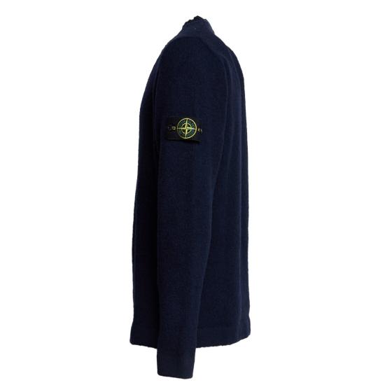 25FW 스톤 아일랜드 브러쉬드 텍스쳐 팬시 얀 크루넥 점퍼 K2S155100056 S00N2 Blue - STONE ISLAND