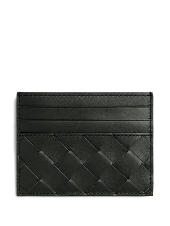 26SS 보테가베네타 인트레치아토 크레딧 카드 케이스 743209VCPQ3 3009 Dark green silver - BOTTEGA VENETA