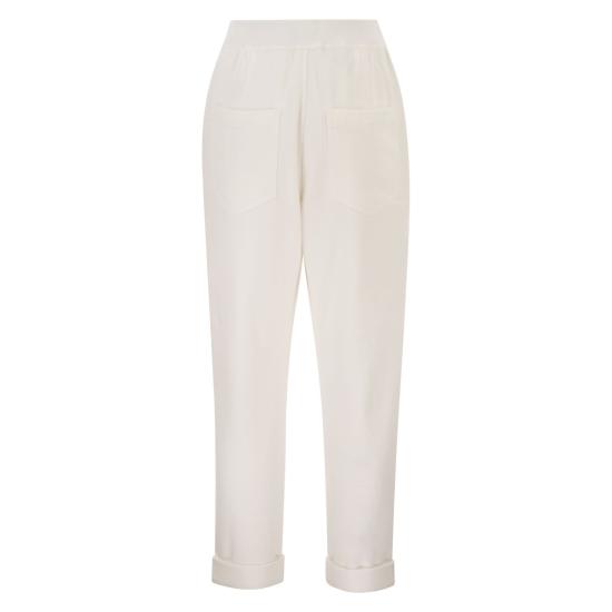 26SS 브루넬로 쿠치넬리 스트레이트 팬츠 MG927P9246 WHITE - BRUNELLO CUCINELLI