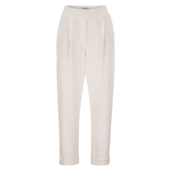 26SS 브루넬로 쿠치넬리 스트레이트 팬츠 MG927P9246 WHITE