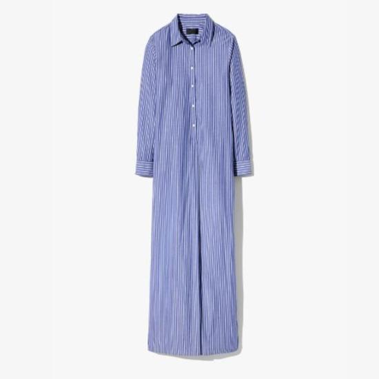  닐리로탄 롱 원피스 Nili Lotan Mina 드레스 다크 네이비/화이트 스트라이프