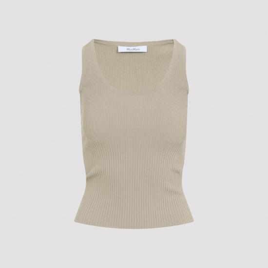  막스마라 민소매 티셔츠 Max Mara Ghiro 니트 탱크탑 베이지