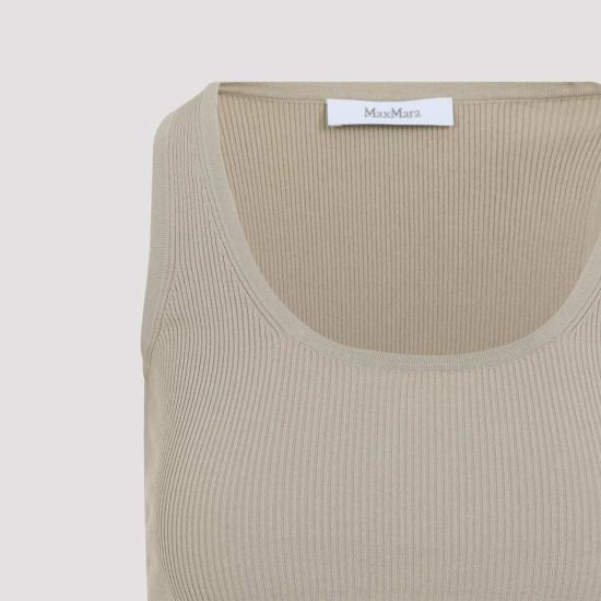  막스마라 민소매 티셔츠 Max Mara Ghiro 니트 탱크탑 베이지 - MAX MARA