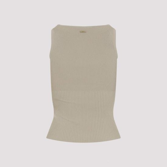  막스마라 민소매 티셔츠 Max Mara Ghiro 니트 탱크탑 베이지 - MAX MARA