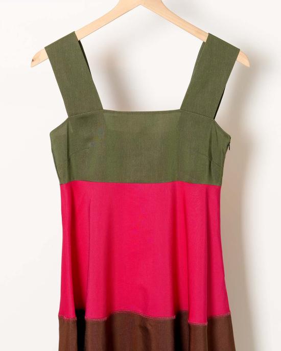  마르니 미디 원피스 티어드 스커트 드레스 - MARNI