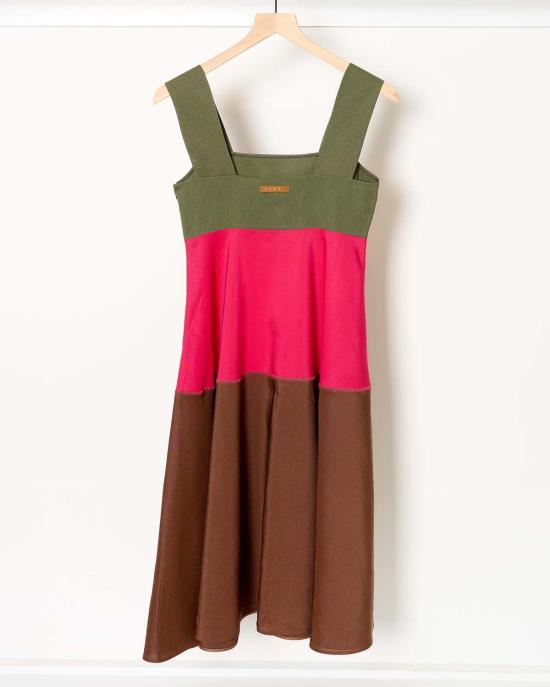  마르니 미디 원피스 티어드 스커트 드레스 - MARNI