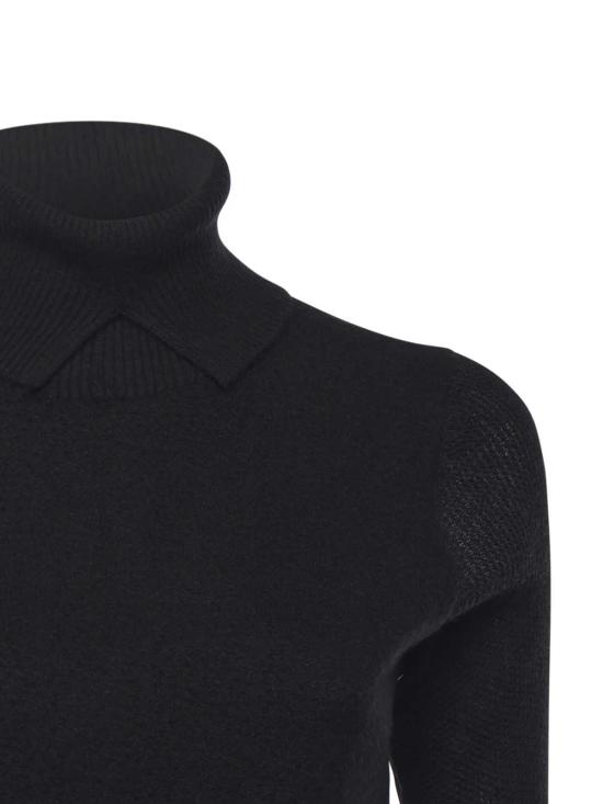  버버리 스웨터 울 블렌드  블랙 - BURBERRY