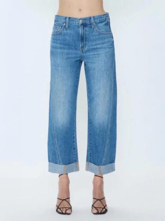  피스톨라 데님 팬츠 케이시 미드라이즈 커프드 보이프렌드 진 라구나