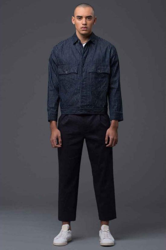  THE ENSIGN 코트 엔사인 카슨  네이비 핀스트라이프 - OTHER BRANDS