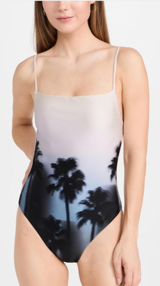  심카이 원피스 수영복 엘레노라 원피스 헤이지 팜 프린트 - SIMKHAI