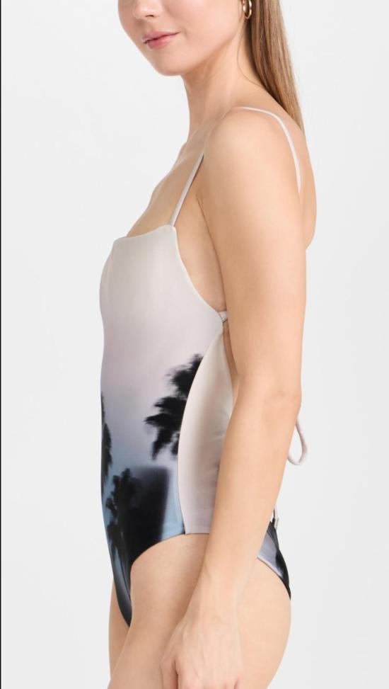  심카이 원피스 수영복 엘레노라 원피스 헤이지 팜 프린트 - SIMKHAI