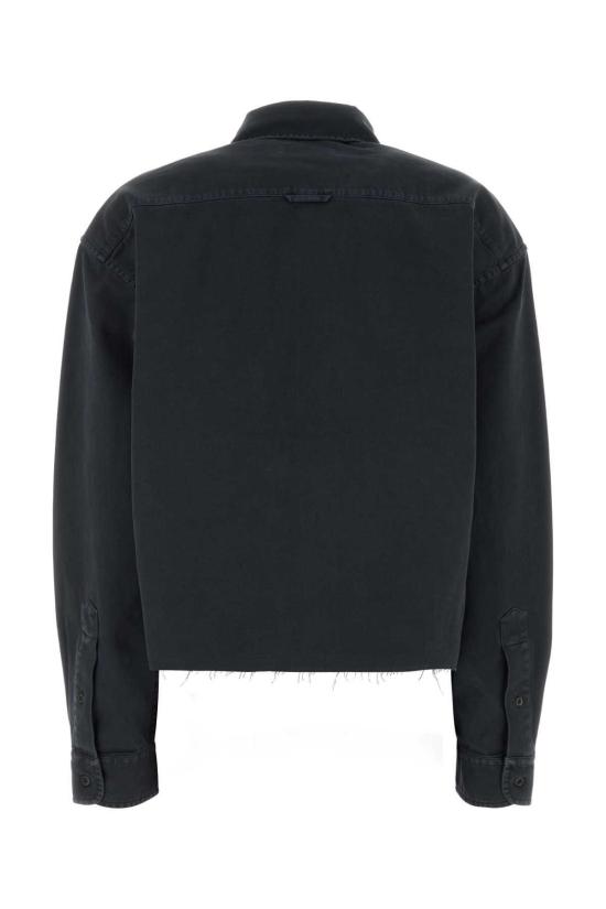  미우미우 셔츠 다크 그레이 데님 셔츠 푸모 - MIU MIU