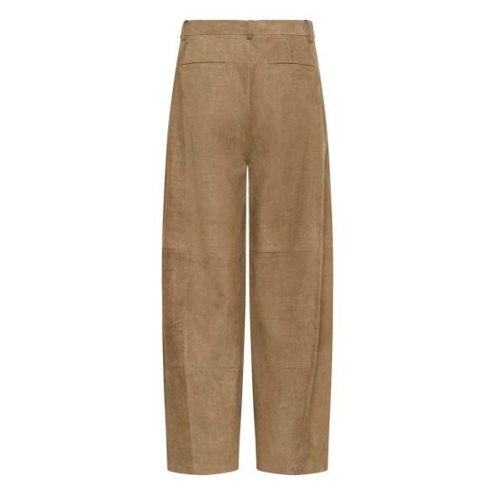  게스투즈 스트레이트 팬츠 Gestuz Estelle 팬츠 탠 스웨이드 - GESTUZ