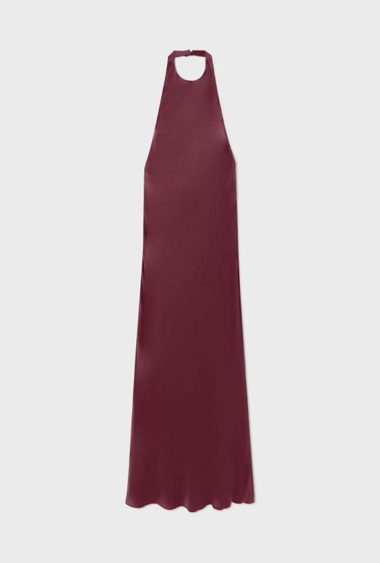  실크 런드리 롱 원피스 롱 홀터 드레스 - SILK LAUNDRY