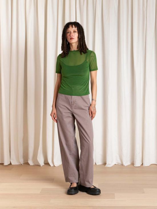  알리 골든 반팔 티셔츠 메쉬 티셔츠 탑 - ALI GOLDEN