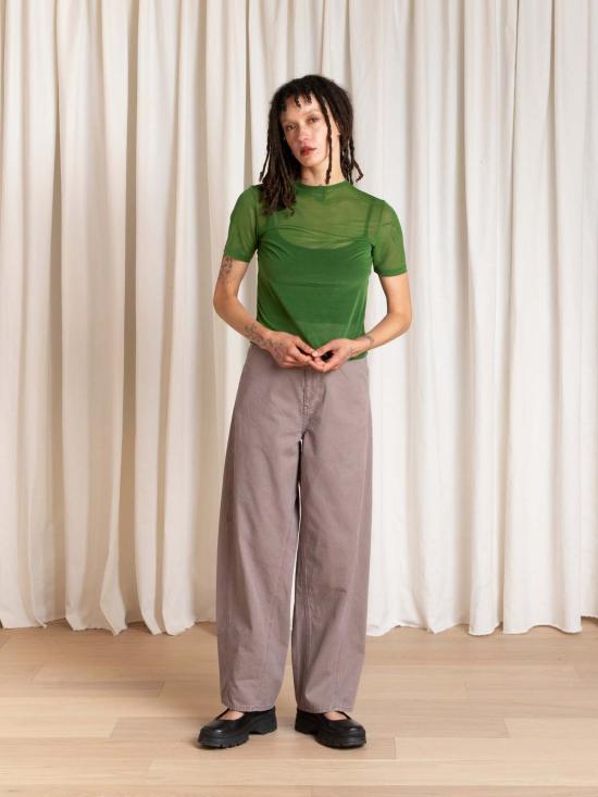  알리 골든 반팔 티셔츠 메쉬 티셔츠 탑 - ALI GOLDEN