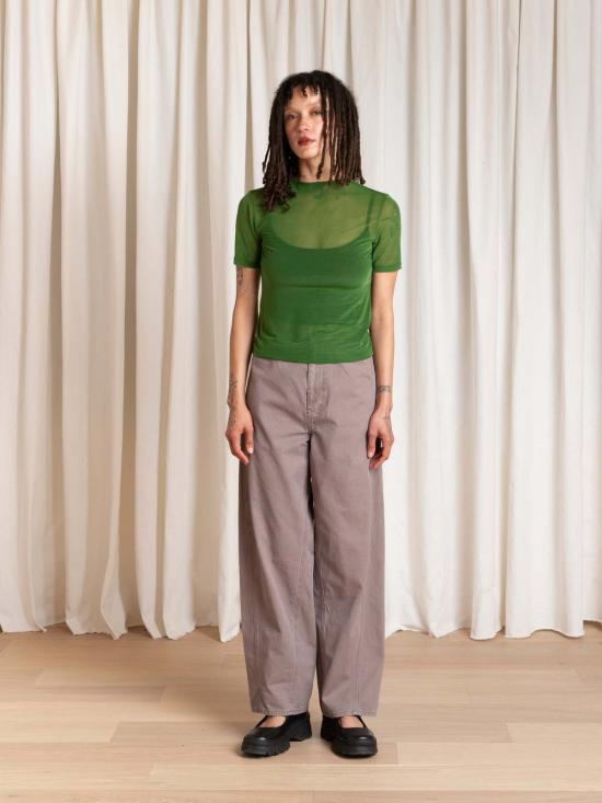  알리 골든 반팔 티셔츠 메쉬 티셔츠 탑 - ALI GOLDEN