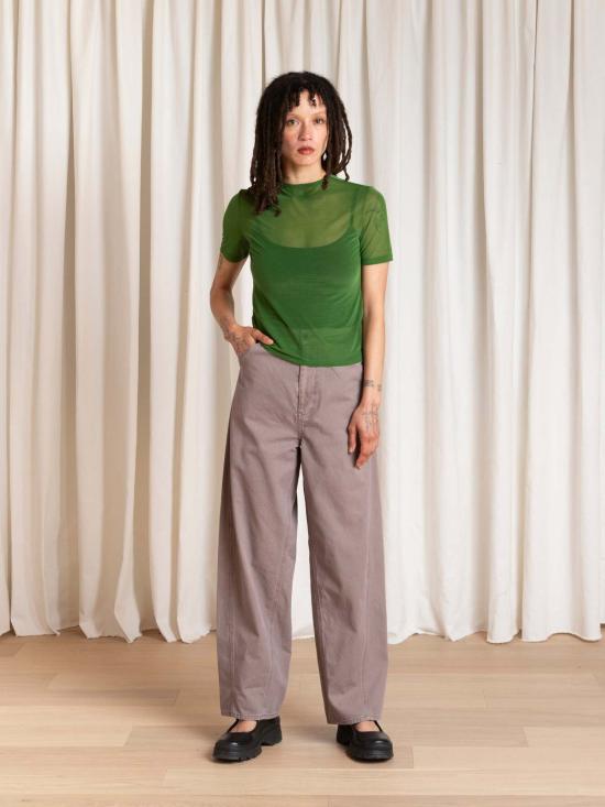  알리 골든 반팔 티셔츠 메쉬 티셔츠 탑 - ALI GOLDEN