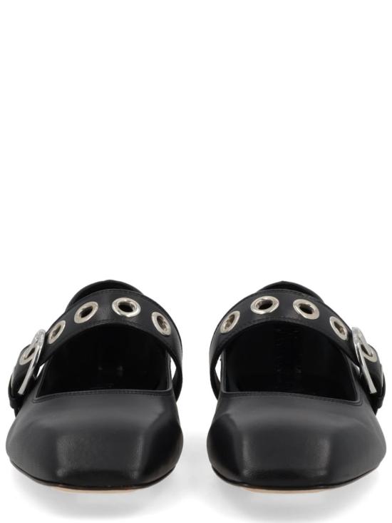  에이드 힐/펌프스 Aeydē Uma 메리 제인 슈즈 (아이렛 장식) 플랫 슈즈 블랙 - AEYDE