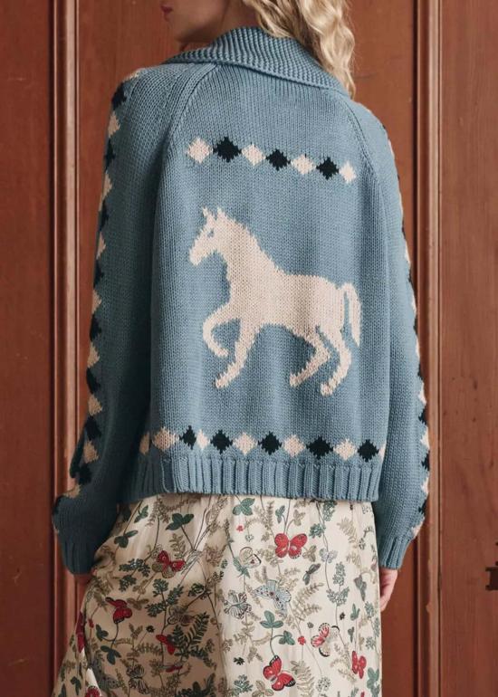  더 그레이트 가디건 그레이트. 스테이블 카디건 블루 - THE GREAT