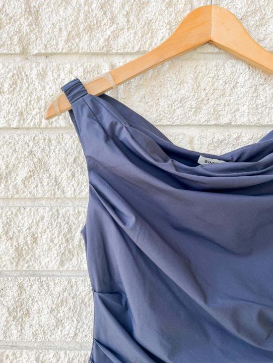  조나단 심카이 블라우스 마이젤 코튼 드레이프 탑 미드나잇 - JONATHAN SIMKHAI