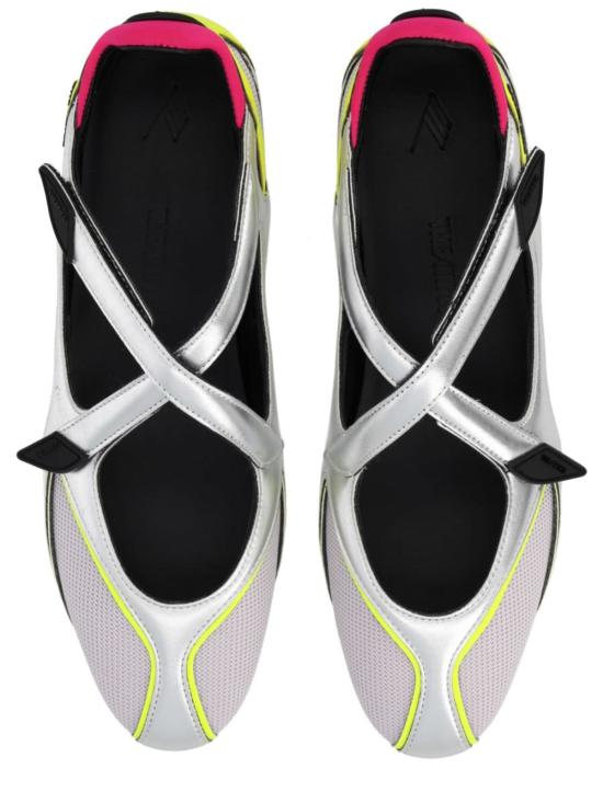  디 아티코 플랫 슈즈 아티코 발레리나 플로어01 플랫 실버 - THE ATTICO