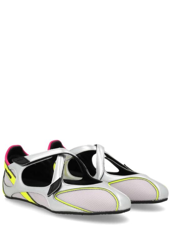  디 아티코 플랫 슈즈 아티코 발레리나 플로어01 플랫 실버 - THE ATTICO