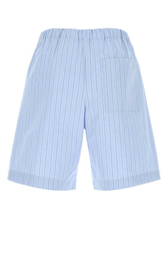  드리스 반 노튼 숏팬츠 드리스 반 노텐 자수 오피니 피페리 버뮤다 쇼츠 라이트 블루 - DRIES VAN NOTEN