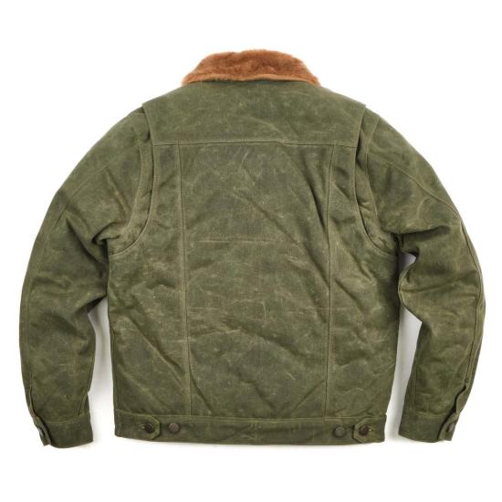  프리노트 클로스 무스탕 RJ 2 20온스 시어링 안감 왁스 캔버스 재킷 - FREENOTE CLOTH