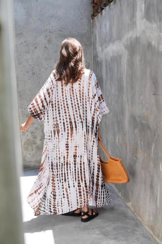  Pink Haley 라운지 웨어 핑크 헤일리 사라 핸드다이드 기모노 - PINK HALEY