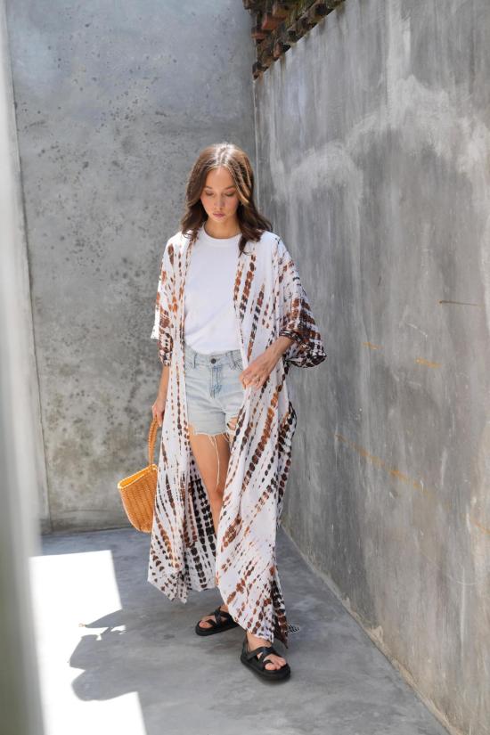  Pink Haley 라운지 웨어 핑크 헤일리 사라 핸드다이드 기모노 - PINK HALEY