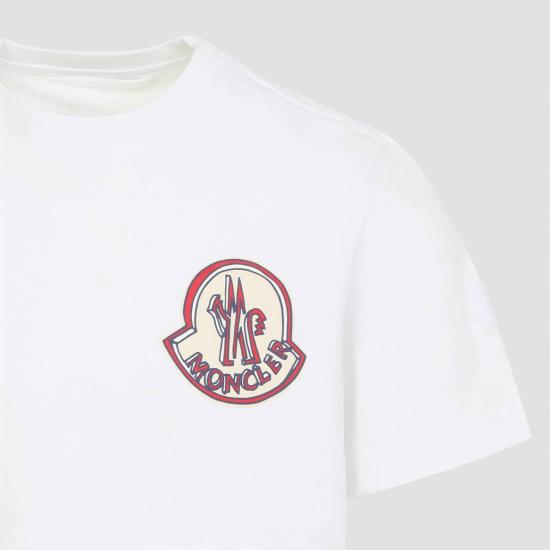  몽클레어 반팔 티셔츠 화이트 - MONCLER