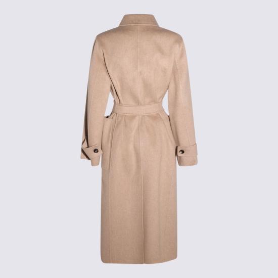  막스마라 코트 막스 마라 맥시  브라운 - MAX MARA