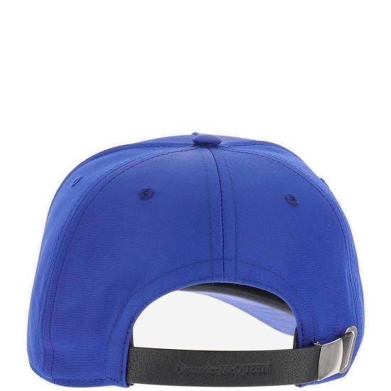  알렉산더 맥퀸 모자 로고 프린트 야구  (파란색) - ALEXANDER MCQUEEN