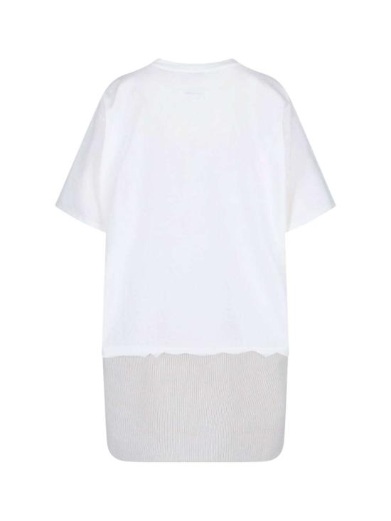  MM6 메종마르지엘라 숏 원피스 Mm6 메종 마르지엘라 티셔츠 드레스 화이트 - MM6 MAISON MARGIELA