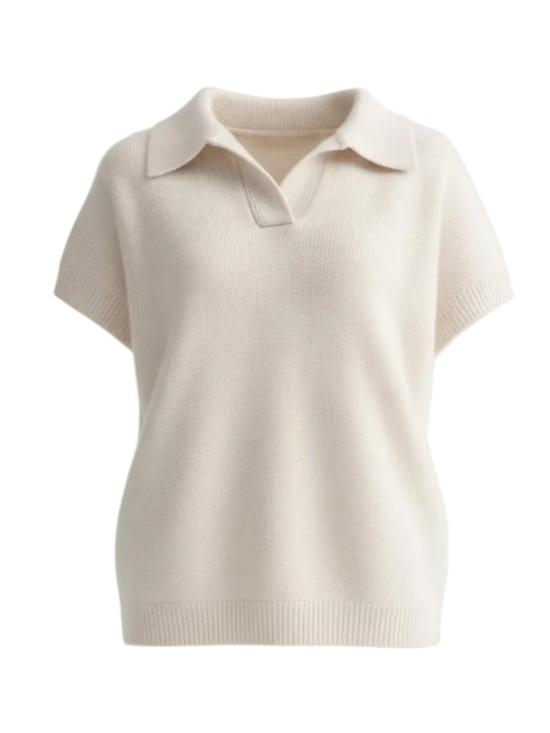  티더블유피 스웨터 Twp 슈퍼사이즈 폴로  아이보리